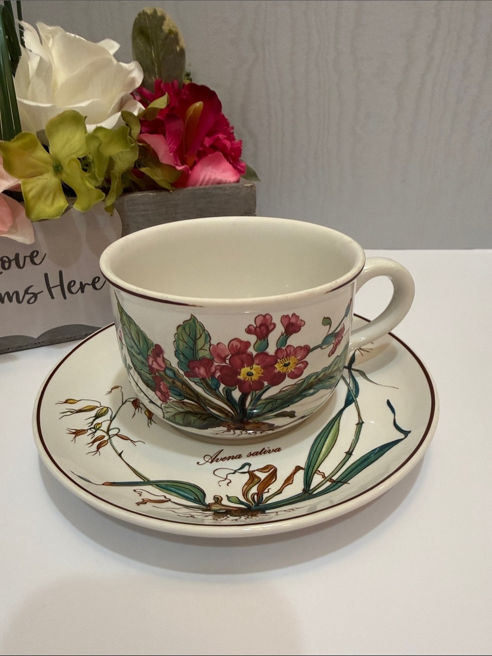 Villeroy & Boch Botanica Large Porcelain Teacup & Matching Saucer